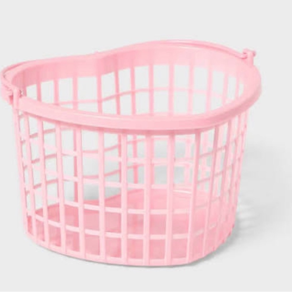 New Spritz Valentine's Day Heart Basket with Handle Pink - Spritz™